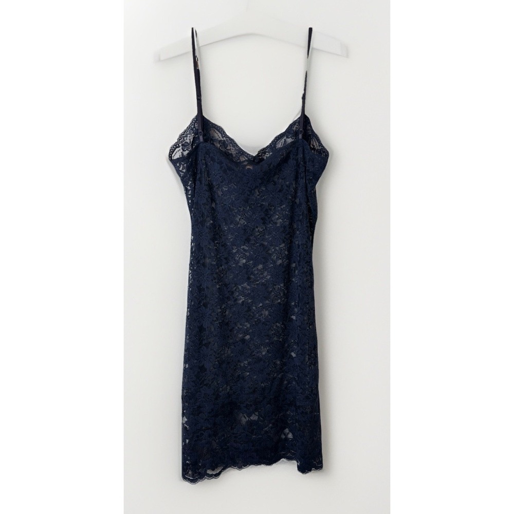 Zenana Outfitters Sheer Lace Whimsigoth Womens Large Lace Fairy Navy Blue